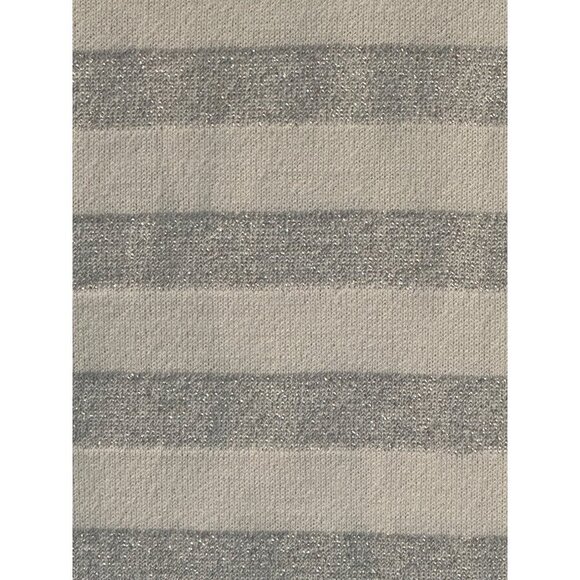 Striped Silk Blend Top Womens S Sparkle Fairy 90s Y2k Silver Retro Glam Party - Picture 4 of 4